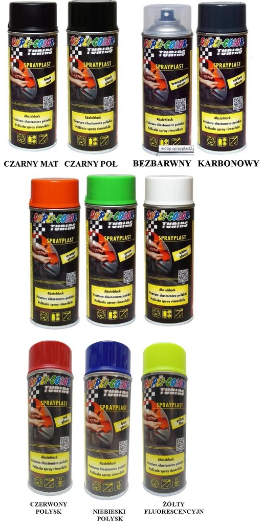 MOTIP GUMA FOLIA W SPRAYU FELG CZARNY POŁ 2x400 - 6890051045