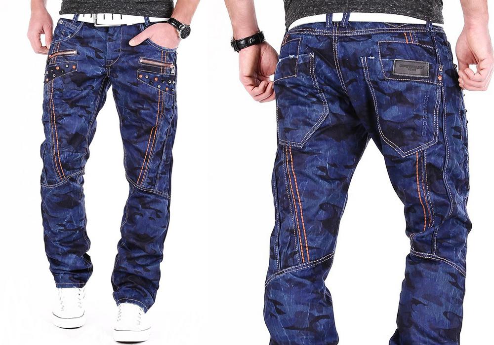 NEW Spodnie jeans CIPO BAXX Kamuflaż Moro 34/34