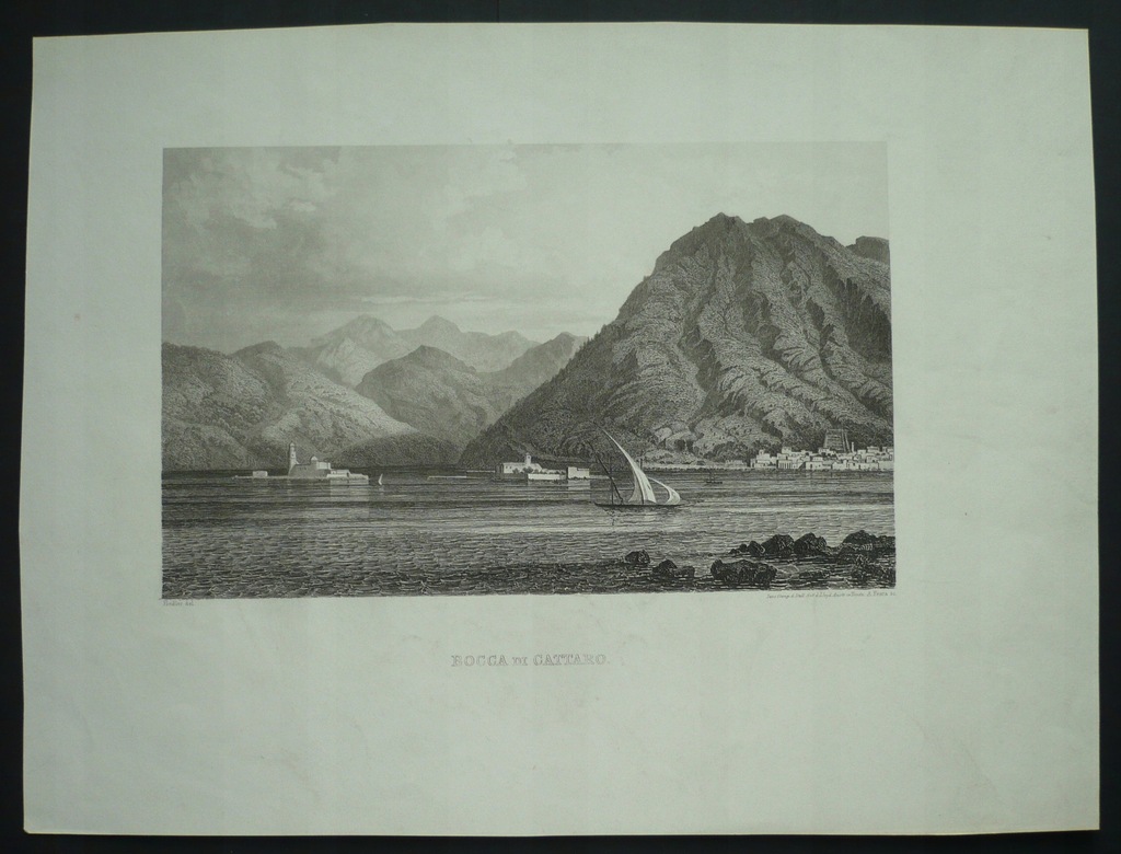 Czarnogóra zatoka Kotorska, oryg. ok. 1838