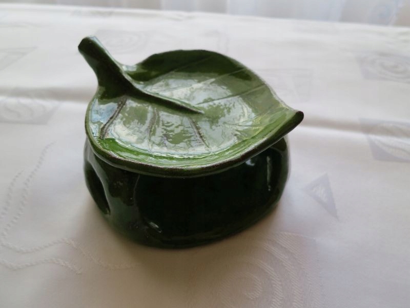 Kominek zapachowy zielony ceramika