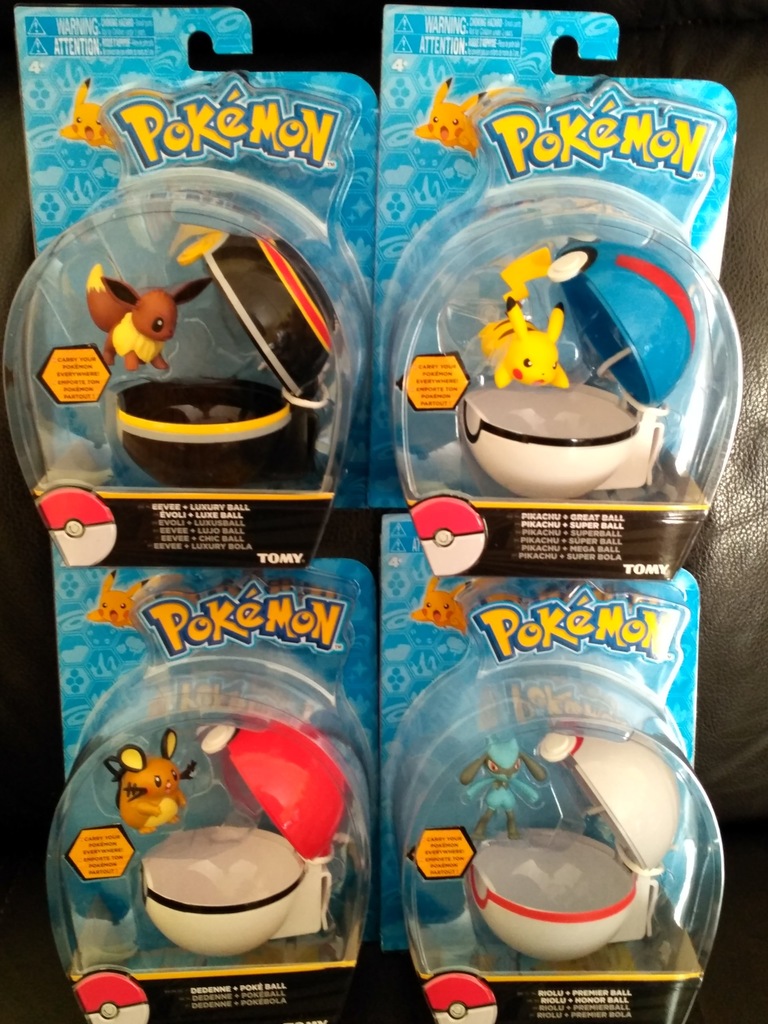 POKEMON - ZESTAW 4 FIGURKI + POKEBALLE