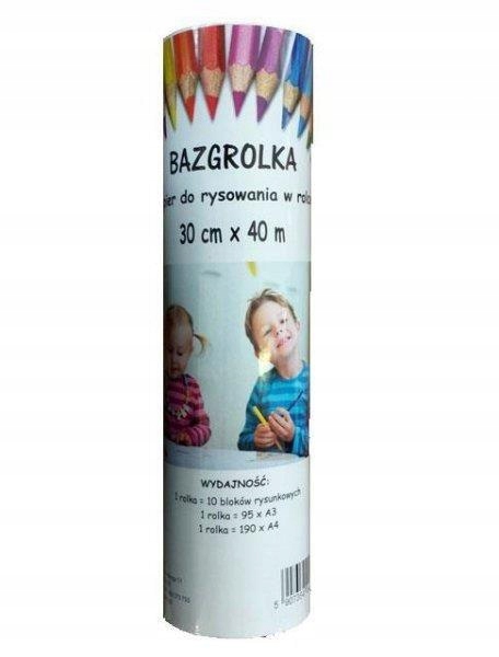 PAPIER DO RYSOWANIA W ROLCE DWUSTRONNY 30cm x 40m