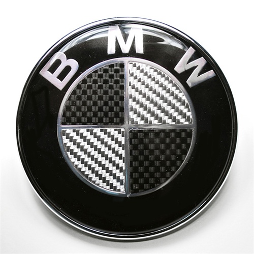 BMW znaczek emblemat maska klapa 82mm CARBON czarn