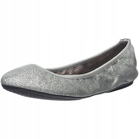 BUTY BALERINY BUTTERFLY TWISTS SREBRNE 40
