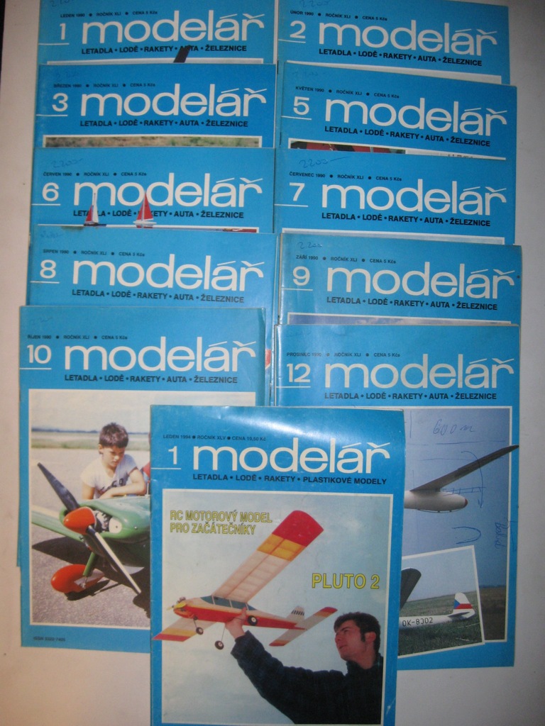 Modelarz MODELAR czeski 11 numerów 1990
