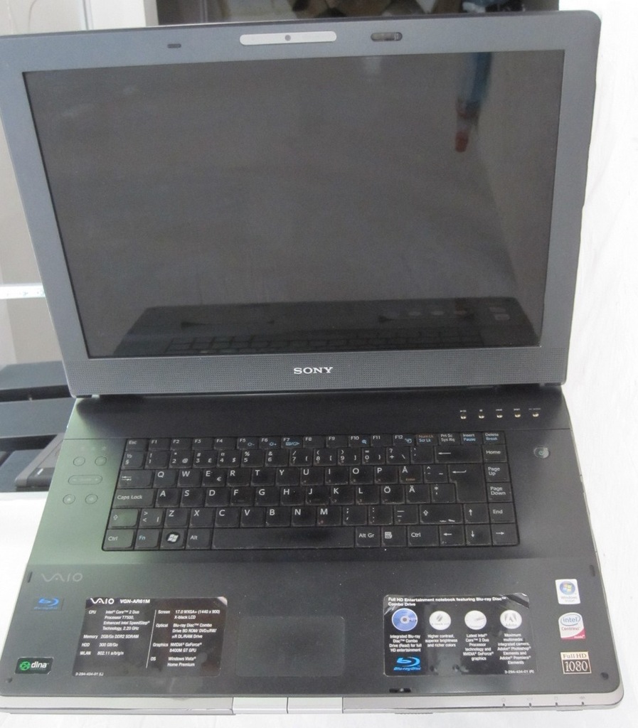 Sony Vaio PCG-8112M na części