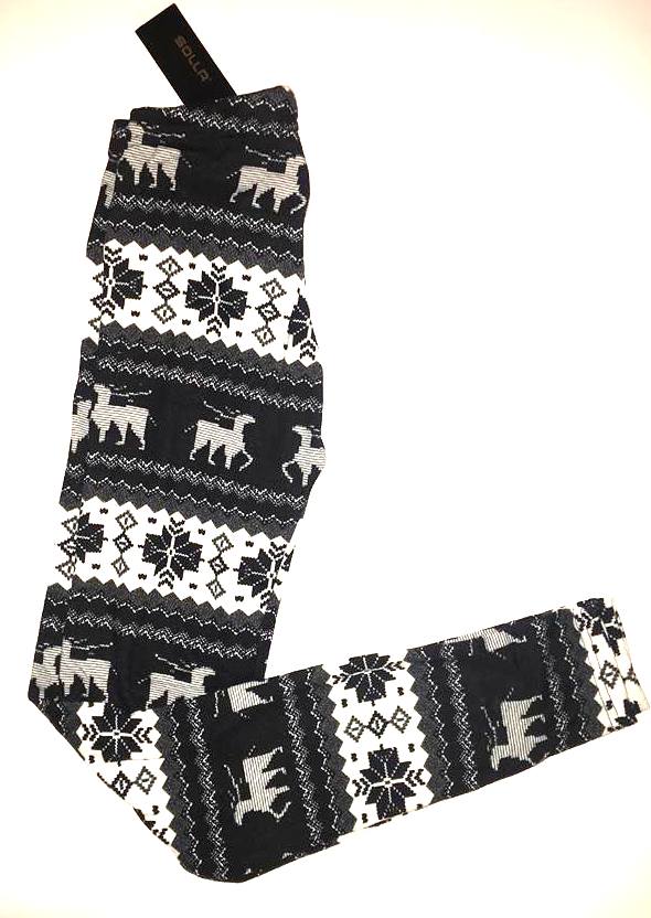 LEGGINSY RENIFERY ZIMA WZORKI SOLLA L/XL NORWESKIE