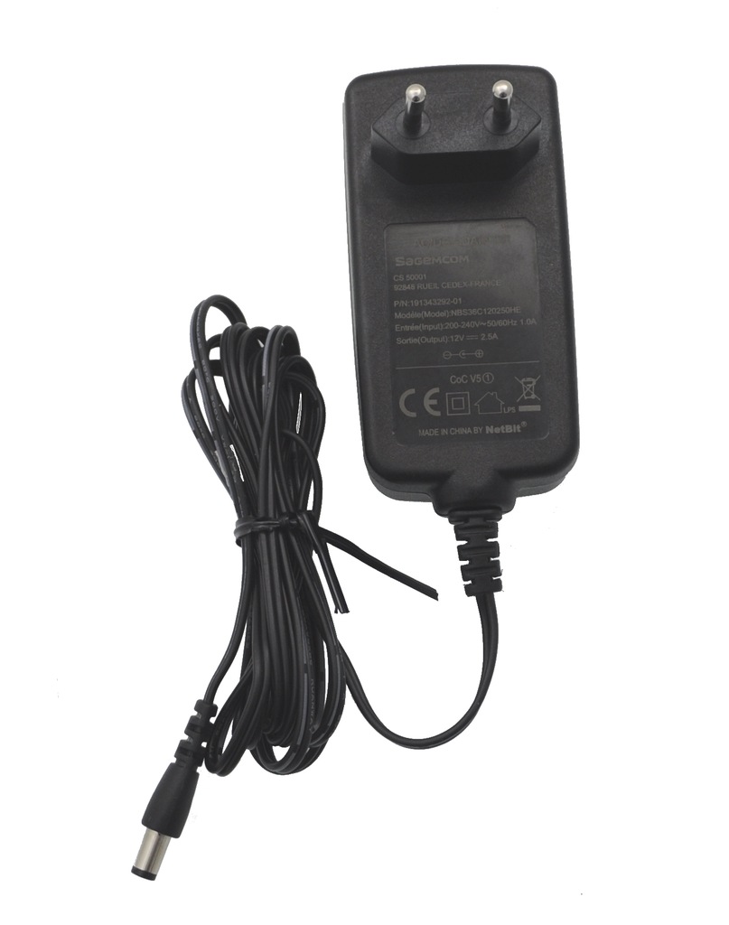 Zasilacz wtyczkowy do LED 12V 2.5A 30Watt SagemCom - 6792924183 ...