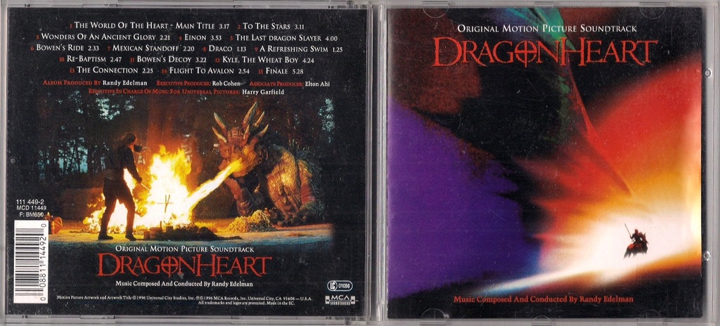 RANDY EDELMAN - DRAGON HEART, SOUNDTRACK [CD]