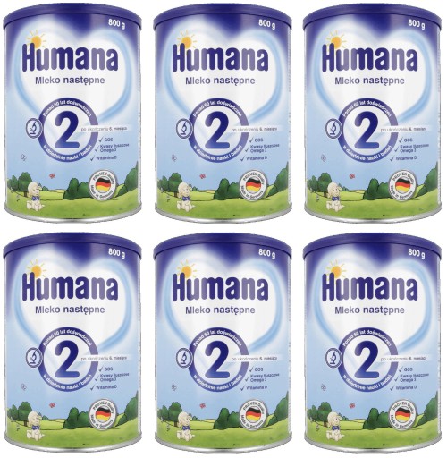 HUMANA 2  MLEKO NASTĘPNE 5x 800g Wysyłka Gratis.