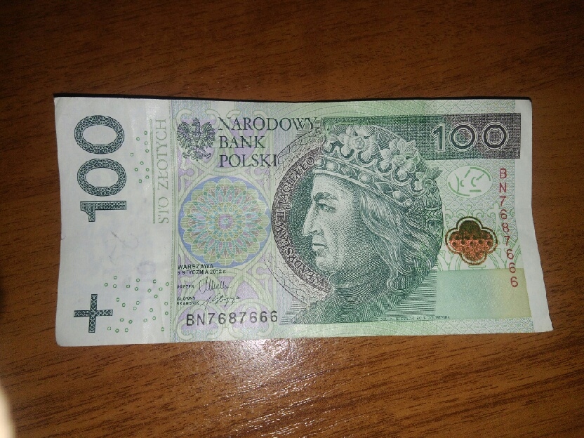 Banknot 100 zł szatański numer 666