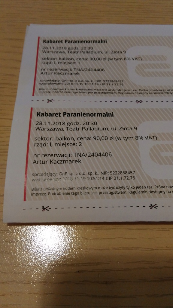 Kabaret Paranienormalni bilety 28.11 Palladium