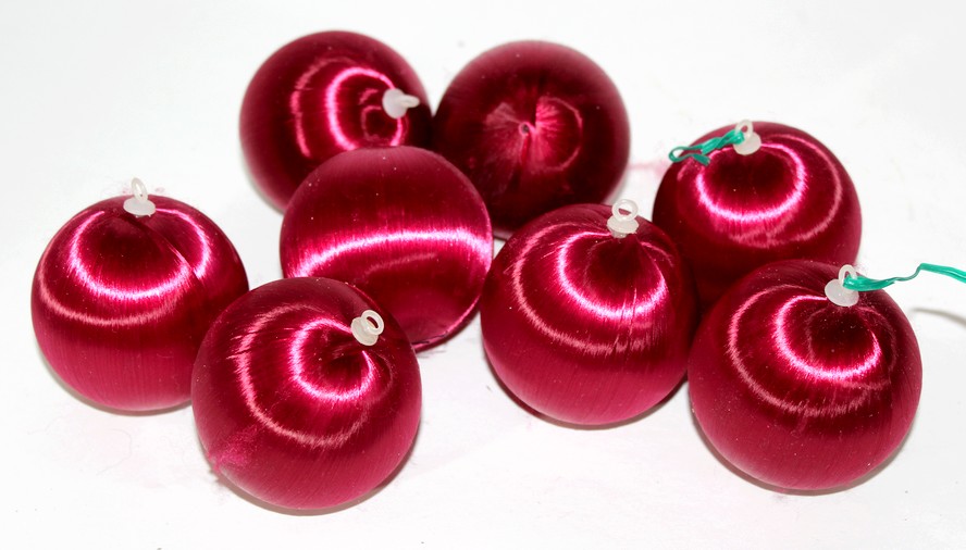SATYNOWE BOMBKI w kolorze burgunda 8szt Y497
