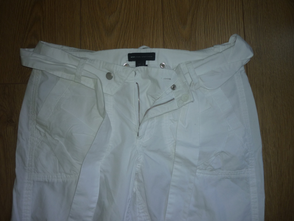 Białe spodnie 3/4 MANGO na lato r.36