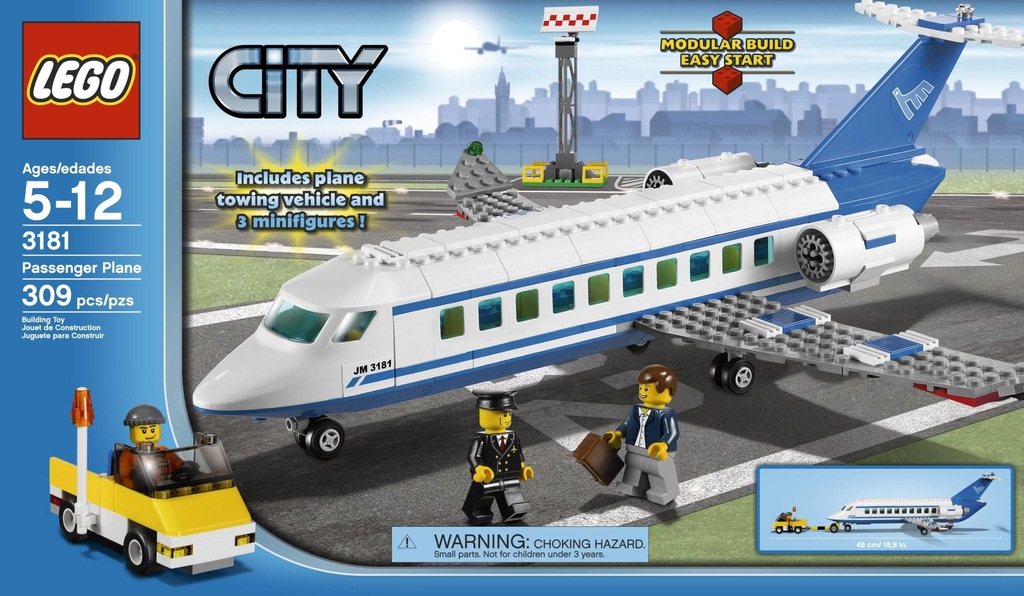 LEGO CITY 3181   NOWY zestaw SAMOLOT  PASAŻERSKI