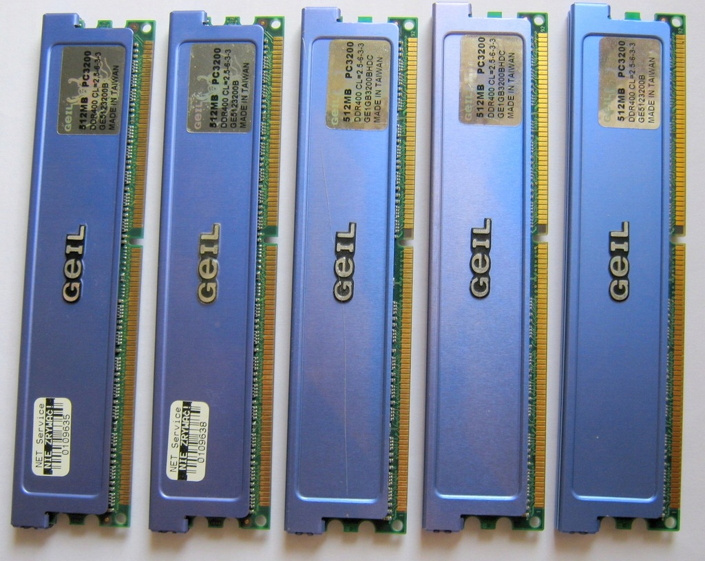 Pamięć RAM GEIL 512 Mb PC 3200 400 Mhz b.szybka