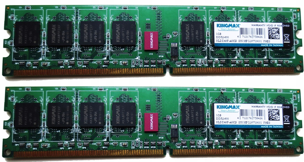 Kingmax Ddr2 2gb Pc2 6400 800mhz 2x1gb Dualchannel Oficjalne Archiwum Allegro