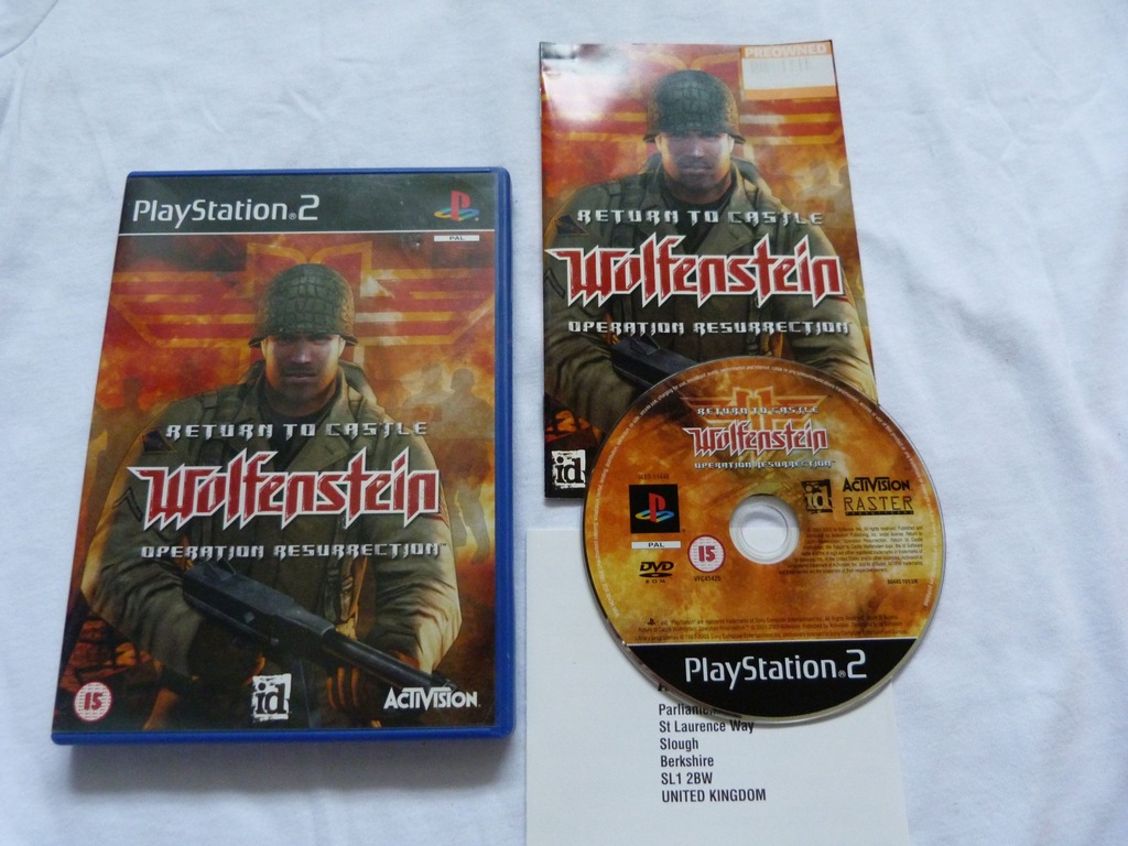 RETURN TO CASTLE WOLFENSTEIN  Gra na PS2 