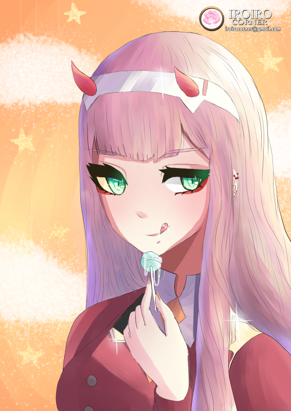 Zero Two - Darling in the FranXX art ANIME, MANGA