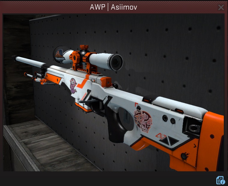 CS:GO AWP Asiimov FT (field tested) super float!!