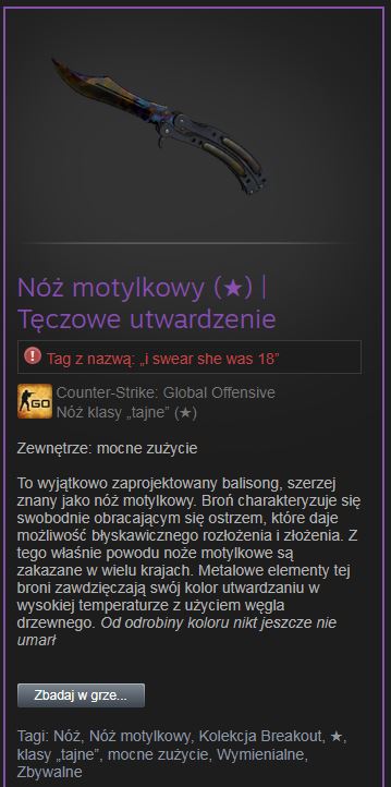 CS:GO KOSA BUTTERFLY KNIFE CASE HARDENED - WW