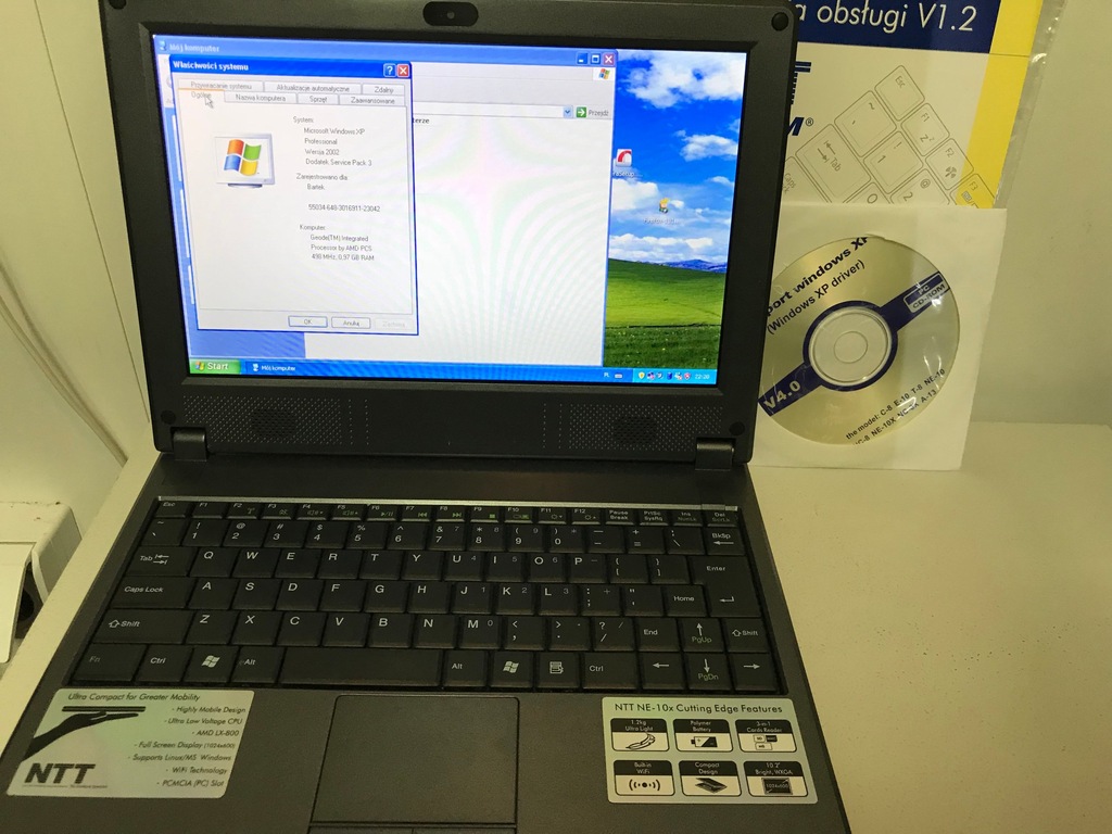 NOTEBOOK NTT CORRINO W 100A KOMPLET 4746A