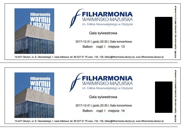 Gala Sylwestrowa Filharmonia Warmińsko - Mazurska