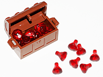 Kufer skrzynia z klejnotami  - 7 rubinów  LEGO