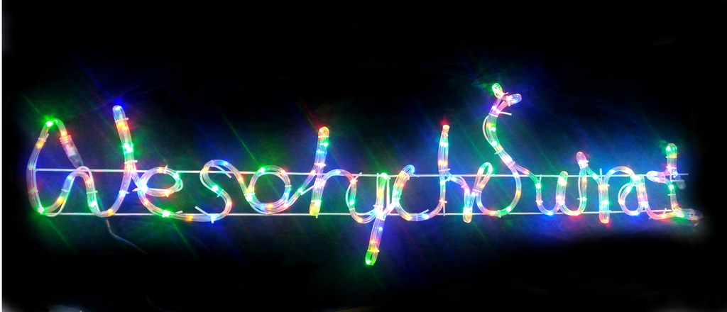 NAPIS LED WESOŁYCH ŚWIĄT NA BOŻE NARODZENIE 140cm