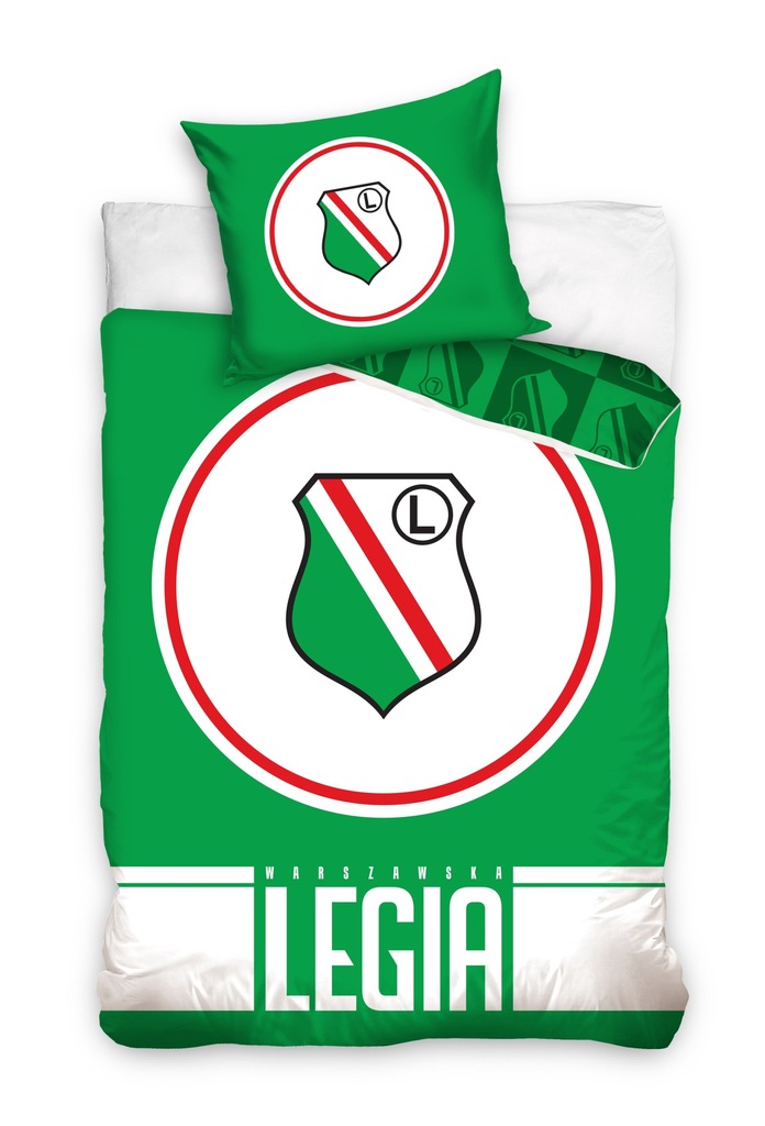 Pościel bawełniana 160x200 Legia Warszawa herb pił