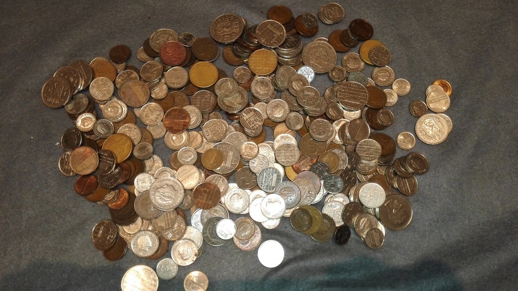 Holandia - monety na kilogramy 1 kg - 50 zł