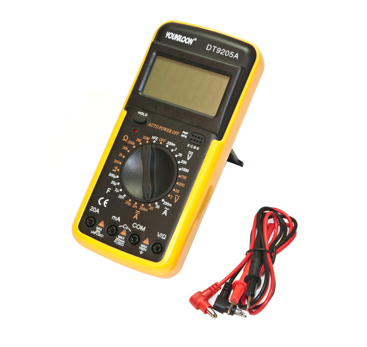 Multimetr LCD cyfrowy miernik prądu napięcia kable