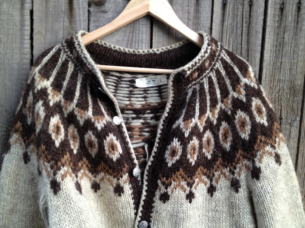 ISLANDZKI SWETER - 100% handmade ORYGINALNY - L/XL