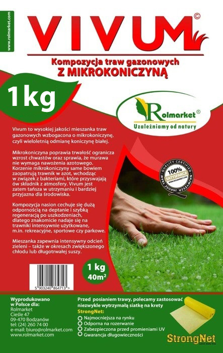 TRAWA Z MIKROKONICZYNĄ VIVUM ODPORNA koniczyna 1kg