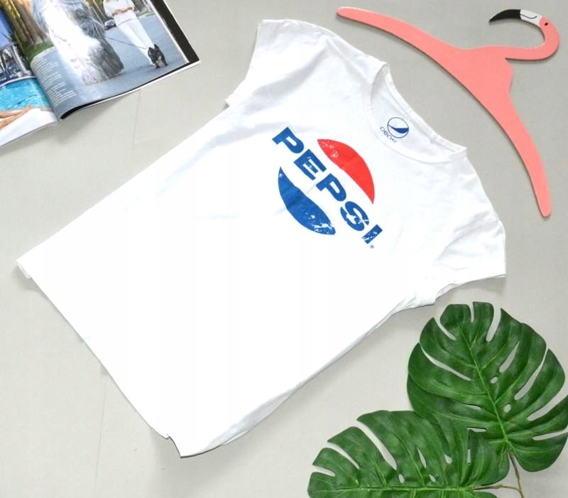 PEPSI biały T-shirt KLASYCZNY nadruk blog 40 L - 7660043146 - oficjalne ...