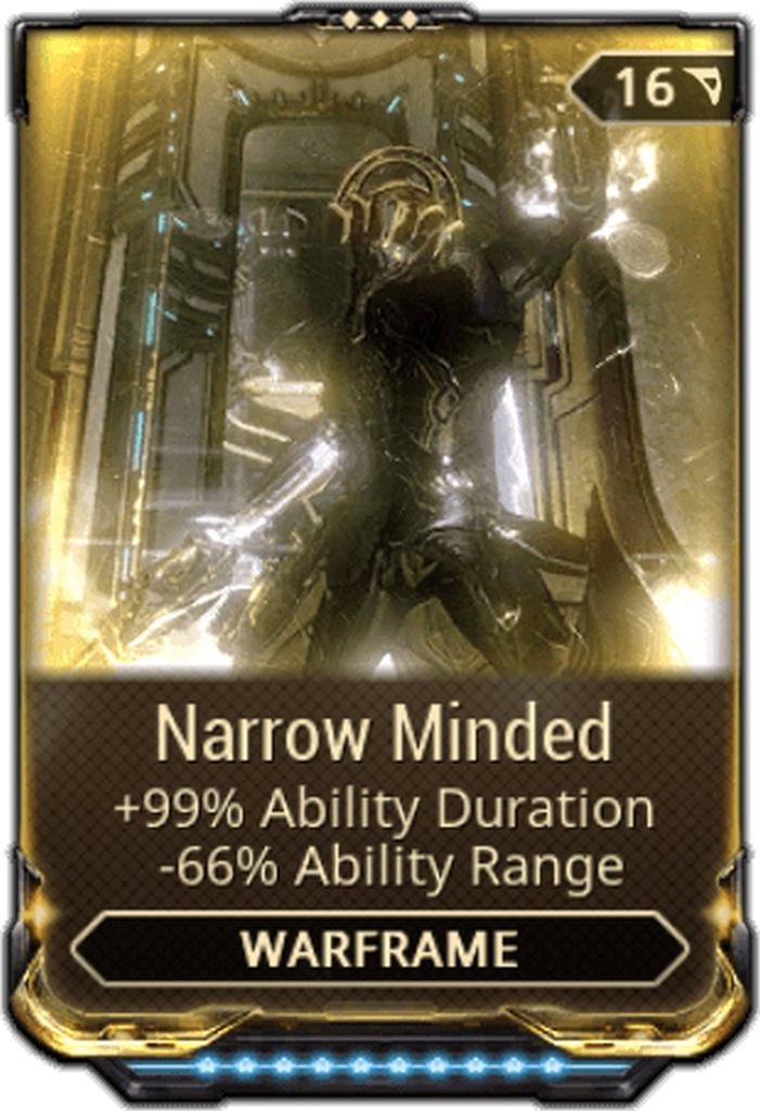  WARFRAME mody mods rare mod NARROW MINDED (full)