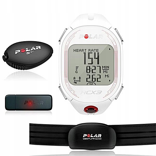POLAR RCX3 HR ZEGAREK SPORTOWY + CZUJNIK PRĘDKOŚCI
