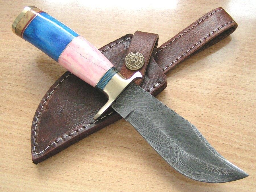 Nóż ze stali damescńskiej  ręczna robota 20,5 cm