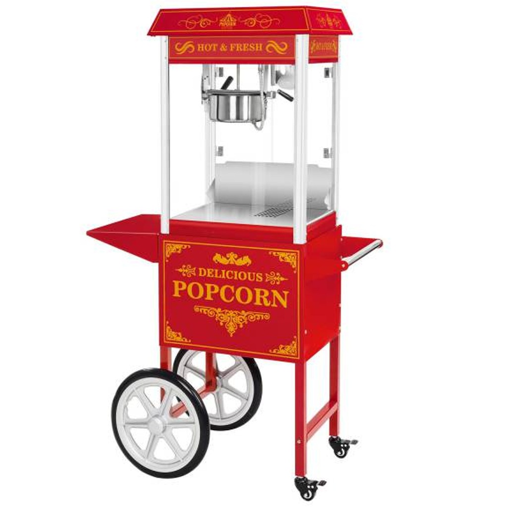 Maszyna Do Popcornu Na Wózku Mobilna 230V 1600W