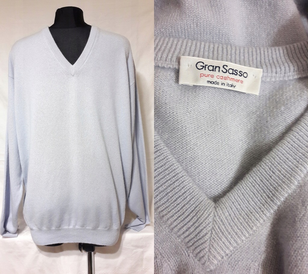 GRAN SASSO SWETER MĘSKI 52 100% KASZMIR