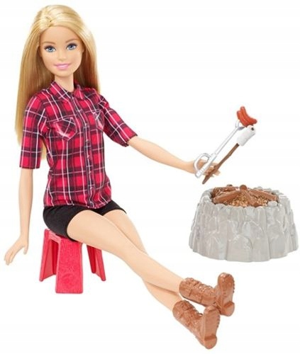 Barbie Lalka na biwaku Blondynka FDB44