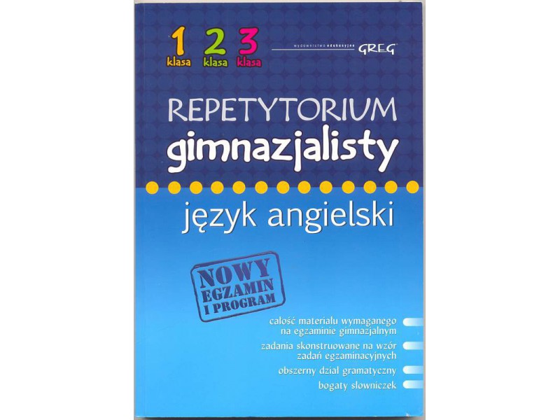 Repetytorium gimnazjalisty Język angielski Greg