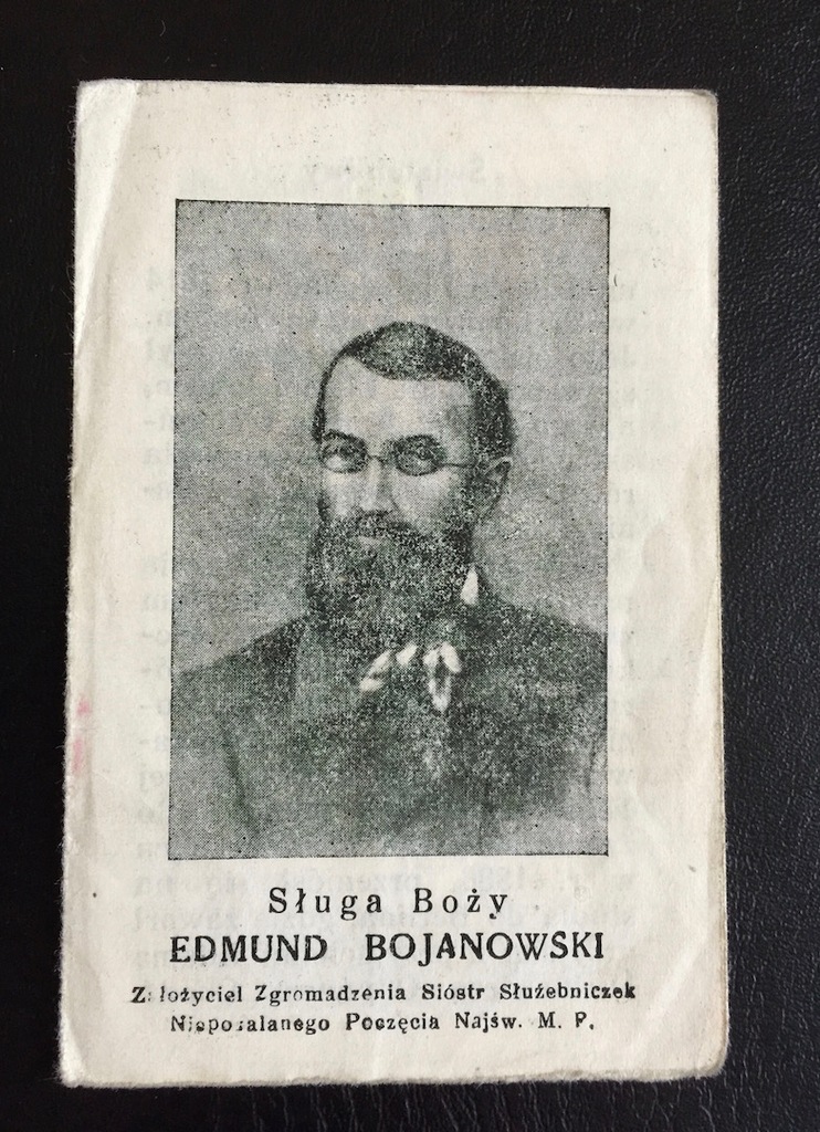 STARY Obrazek Święty Edmund Wojanowski 1946 rok