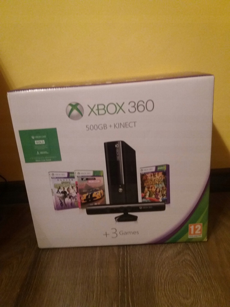 Xbox 360 500GB+Kinect+5gier