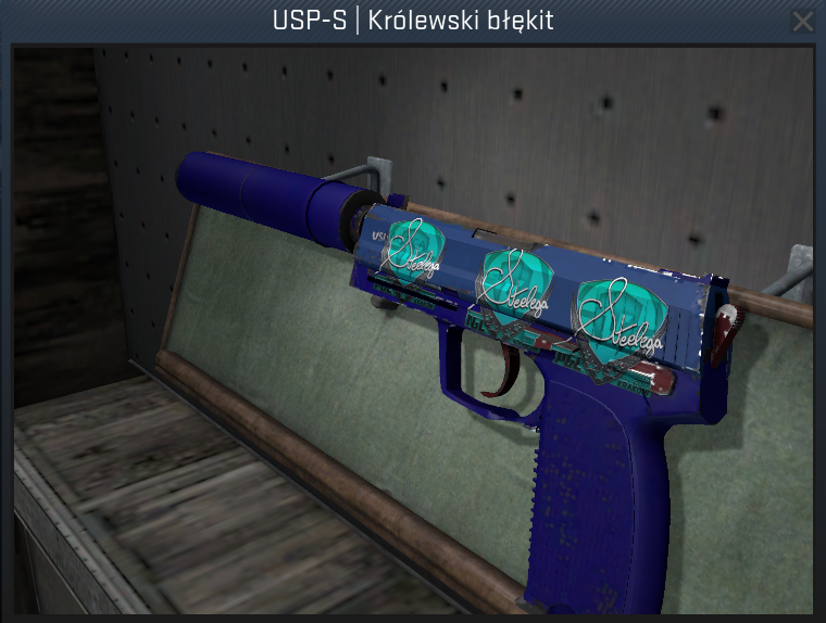 USP-S KRÓLEWSKI BŁĘKIT ROYAL BLUE 3xSTICKER CS GO 