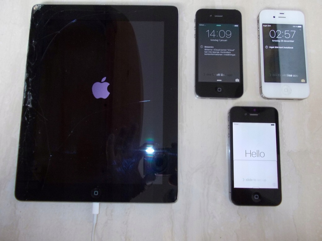 Apple iPad 4 A1458 + 3x iPhone 4S A1387 * od 1 zł.