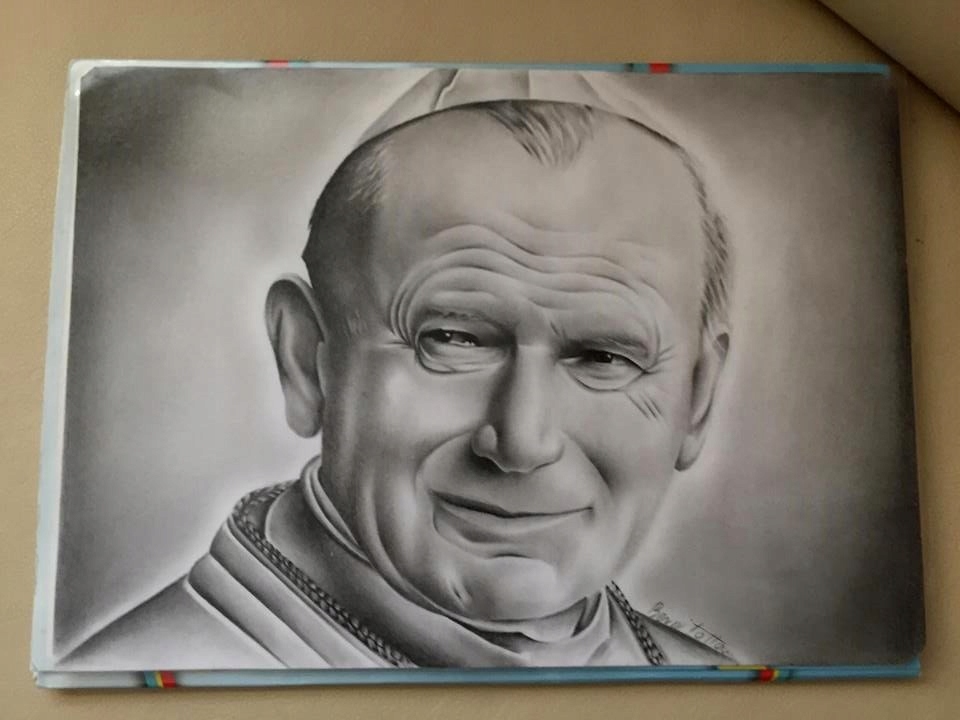 Jan Paweł Ii Rysunek Ołówkiem Laminat 7648419530