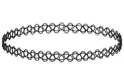 NASZYJNIK CHOKER CZARNY TATOO