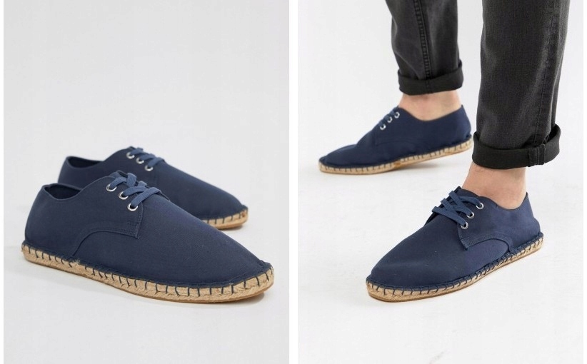 R8I114*ESPADRYLE MĘSKIE GRANATOWE WIĄZANE 42 G00