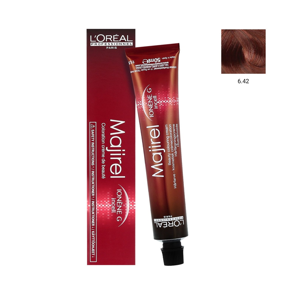 LOREAL MAJIREL FARBA DO WŁOSÓW KOLOR 6.42 50 ML